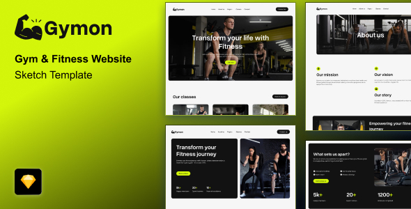 Gymon - Sketch Fitness Gym Website Template