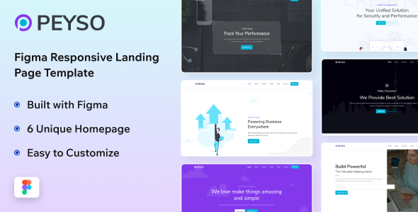 Peyso - Figma SaaS & Startup Landing Page Template