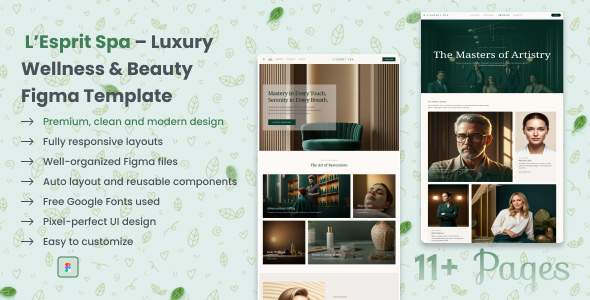 Lesprit Spa – Luxury Wellness & Beauty Figma Template
