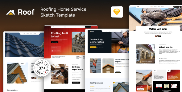 Roof - Sketch Roofing Services & Home Maintenance Website Template