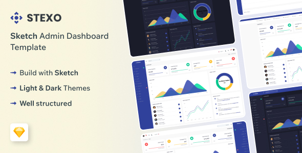 Stexo - Sketch Admin Dashboard Template