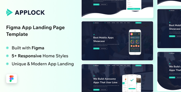Applock - Figma App Landing Page for SaaS & Mobile Apps