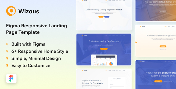 Wizous - Figma Business Landing Page & SaaS Template
