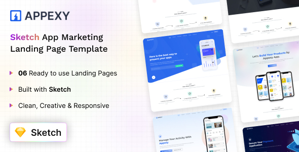 Appexy - Sketch App Marketing Landing Page for SaaS & Startup Template