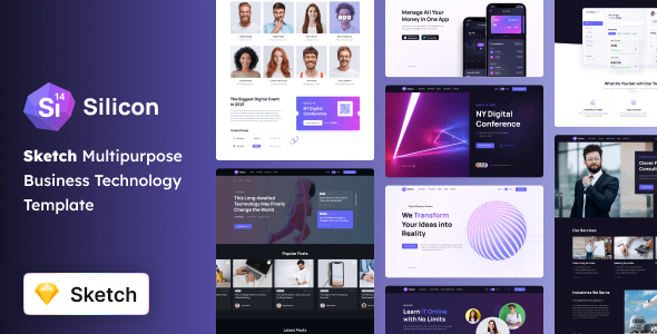 Silicon - Sketch Multipurpose SaaS & Technology Template