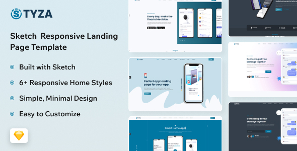 Styza - Sketch App Landing Page & SaaS Template