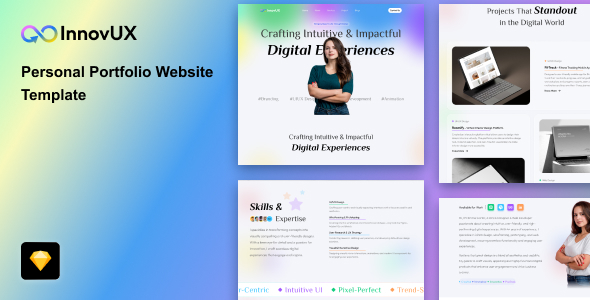 InnovUX - Sketch Personal Portfolio & CV Template