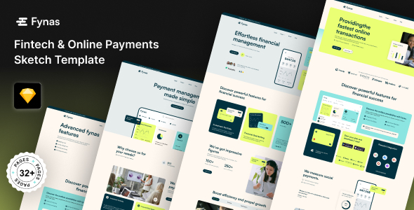 Fynas - Sketch Fintech & Online Payment Template