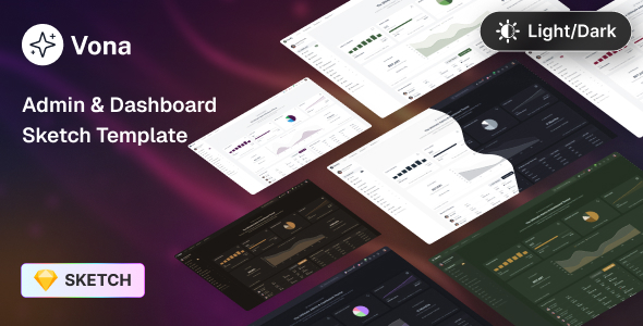 Vona - Sketch Admin & Dashboard Template