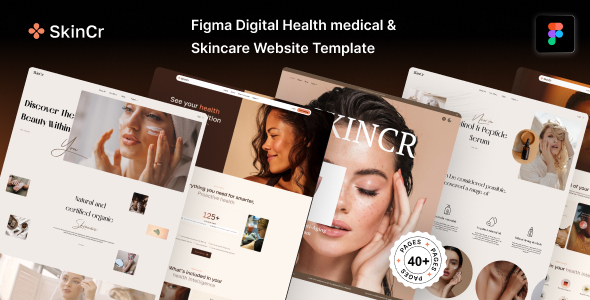SkinCr - Figma Healthcare & Skincare Template