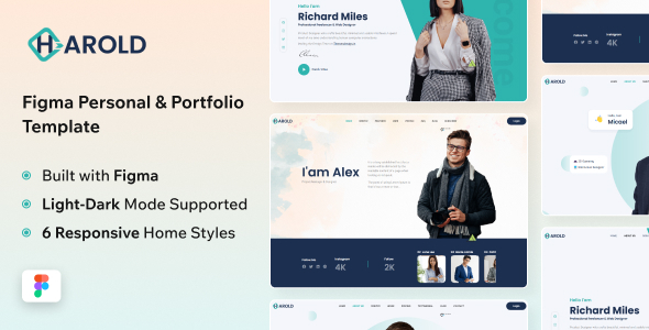 Harold - Figma Personal Portfolio & Resume Template
