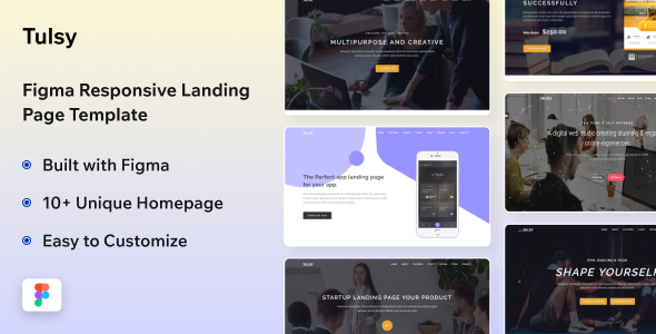 Tulsy - Figma Business Multipurpose Landing Page Template