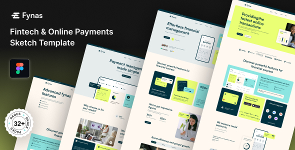 Fynas - Figma Fintech & Online Payment Website Template