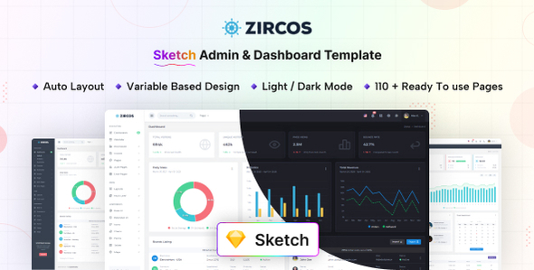 Zircos - Sketch Admin & Dashboard Template
