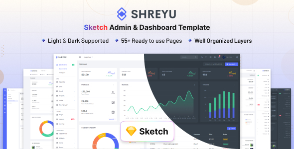 Shreyu - Sketch Admin & Dashboard Template