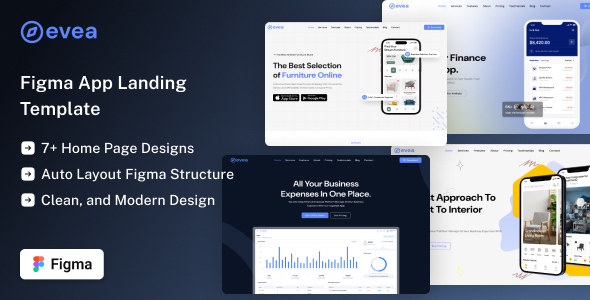 Evea - Figma Landing Page Template