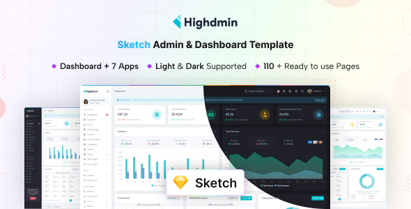 Highdmin - Sketch Admin & Dashboard Template