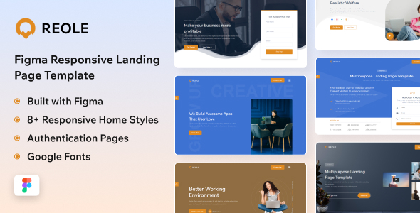 Reole - Figma Business Landing Page Template