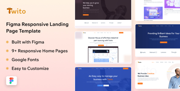 Twito - Figma SaaS & Business Landing Page Template