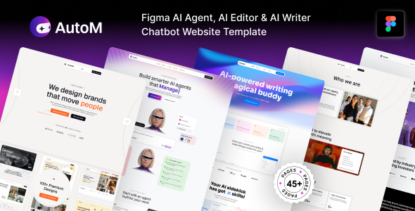 AutoM - Figma AI Agent, AI Writer & Chatbot Website Template