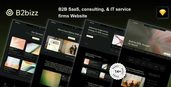 B2bizz - Sketch B2B Consulting, SaaS & IT Solutions Template