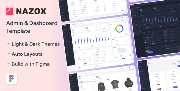Nazox - Figma Sales Admin Dashboard Template