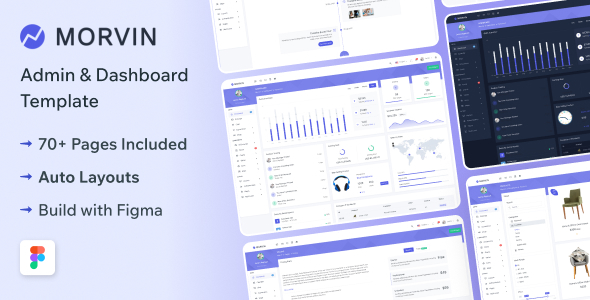 Morvin - Figma Sales & eCommerce Admin Dashboard Template