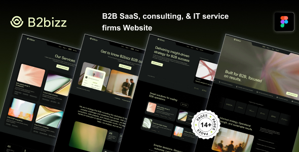 B2bizz - Figma B2B SaaS, Consulting & IT Services Template