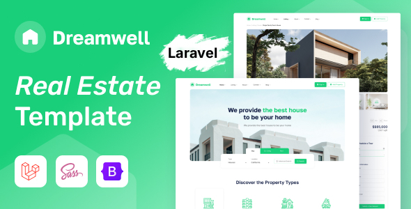 Dreamwell – Real Estate Laravel Template