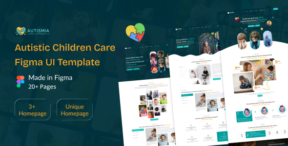 Autismia - Autistic Children Care  Figma UI Template