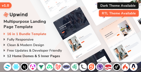 Preview image for Upwind - Multipurpose Landing Template