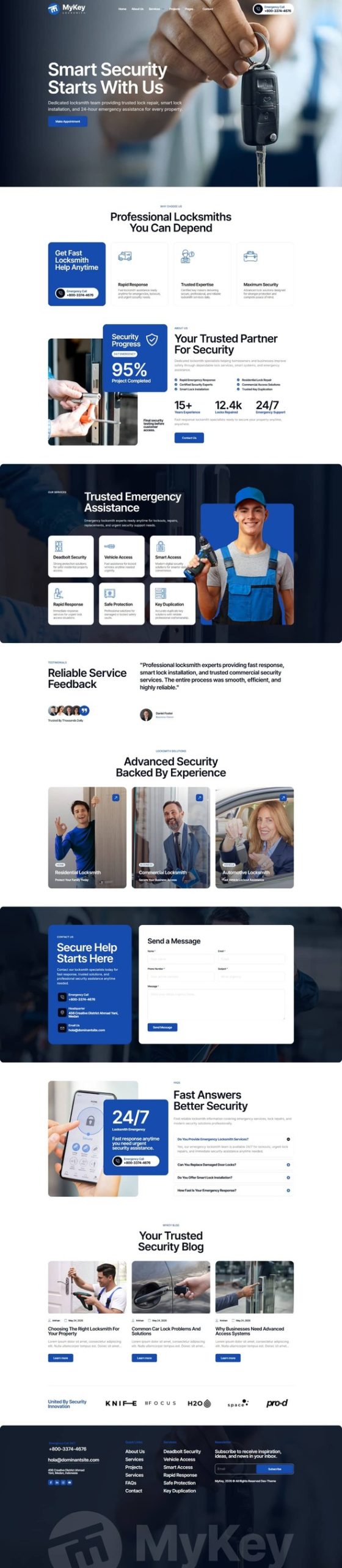 MyKey - Locksmith & Key Maker Services Elementor Template Kit