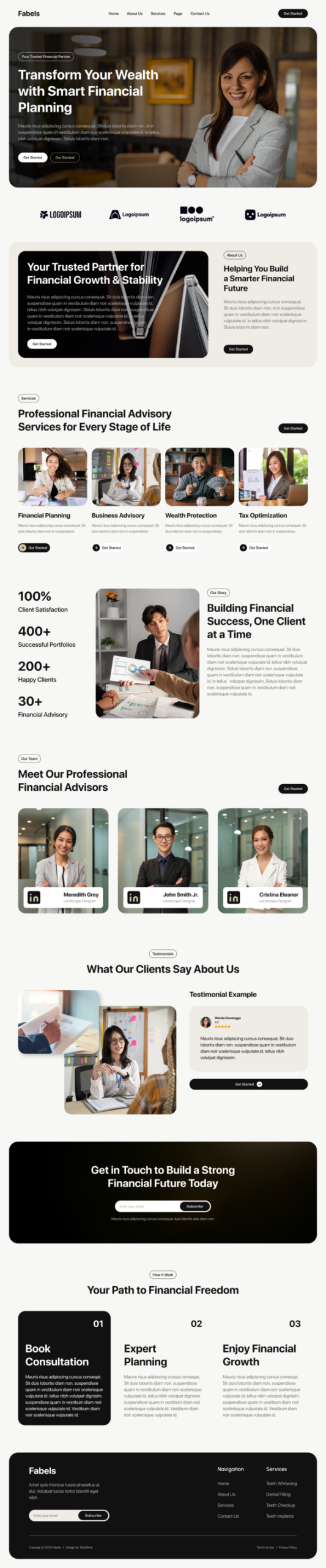 Fabels – Financial Advisory Website Elementor Template Kits