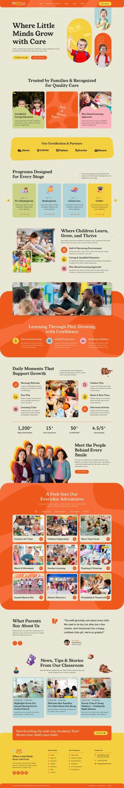 Meelo - Kindergarten & Child Care Elementor Pro Template Kit
