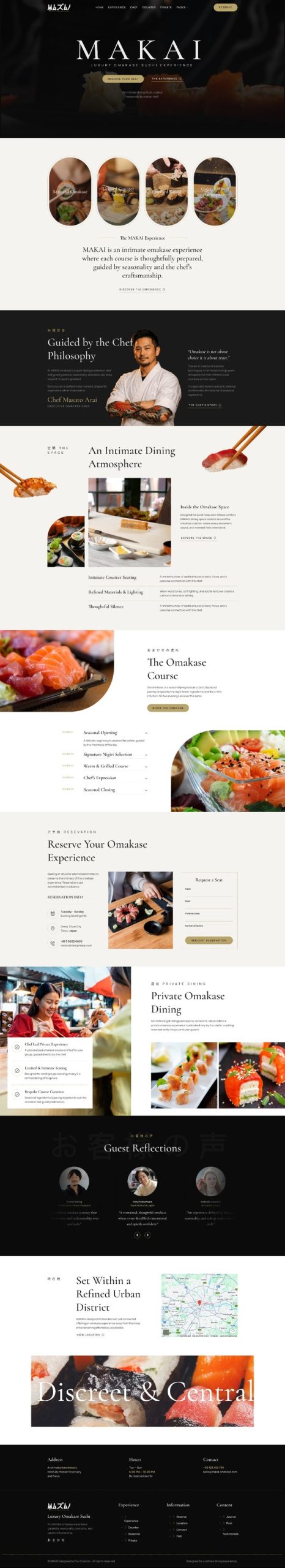 MAKAI - Luxury Omakase Sushi Experience Elementor Template Kit