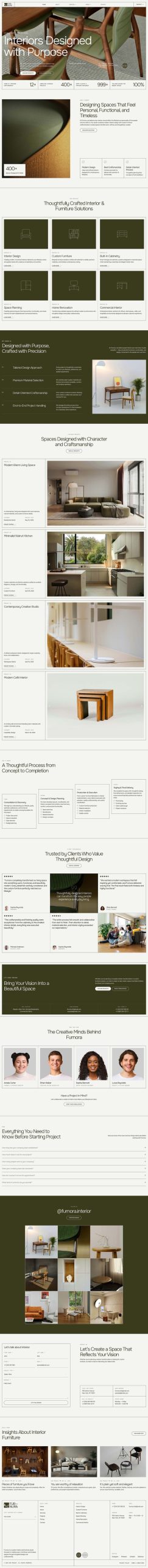 Furnora - Custom Interior & Furniture Studio Elementor Template Kit