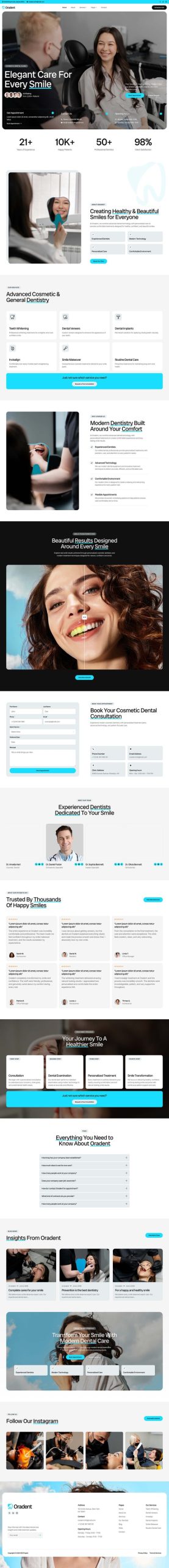 Oradent - Cosmetic Dental Clinic Elementor Template Kit