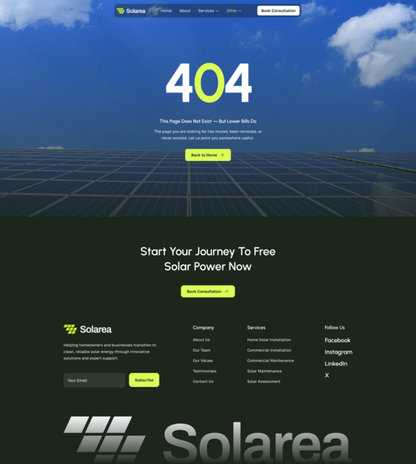 Solarea - Solar & Renewable Energy Elementor Template Kit