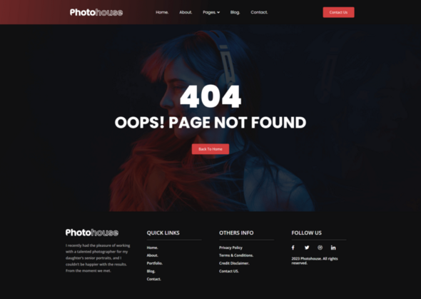 Photohouse - Photography Elementor Template Kit