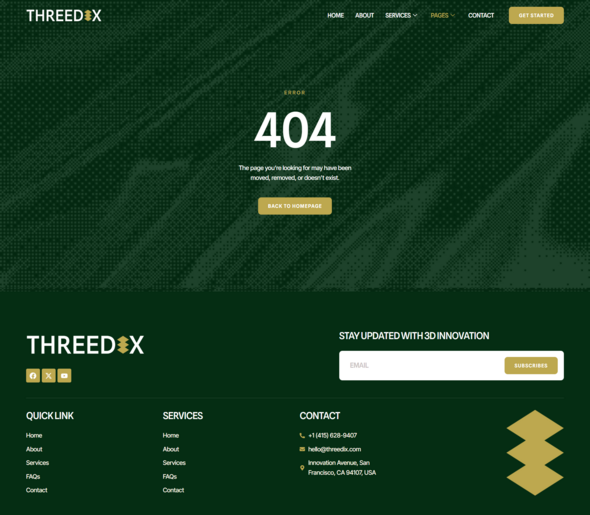 Threedix - 3D Printing Services Elementor Template Kit