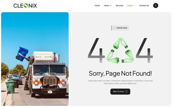 Cleonix - Waste Pick Up & Management Elementor Template Kit