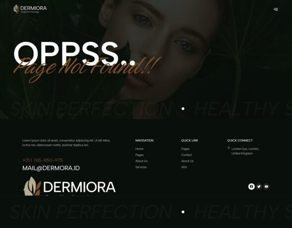 Dermiora - Beauty Clinic Dermatology Elementor Template Kit
