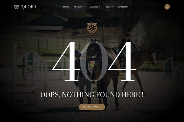 Equora - Equestrian & Horse Riding Club Elementor Template Kit