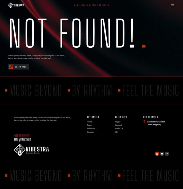 Vibestra - Music Band Musician Elementor Template Kit