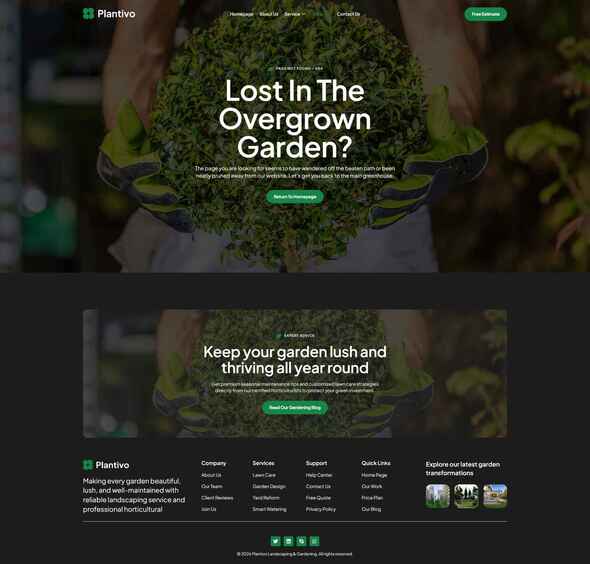 Plantivo - Landscaping & Gardening Elementor Template Kit