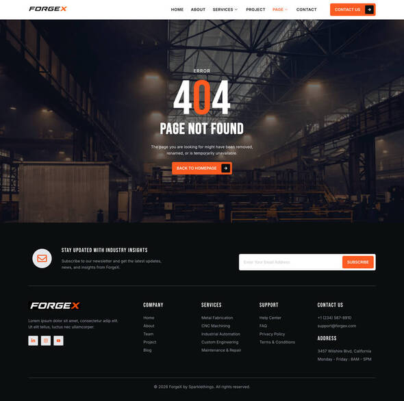 ForgeX - Industrial & Manufacturing Elementor Template Kit