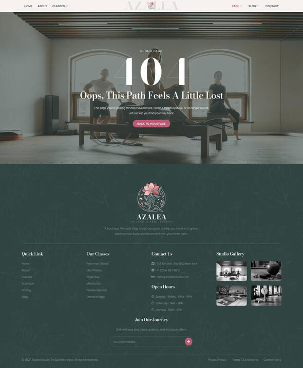 Azalea - Pilates & Yoga Studio Elementor Template Kit