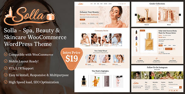 Solla – Spa, Beauty & Skincare WooCommerce WordPress Theme