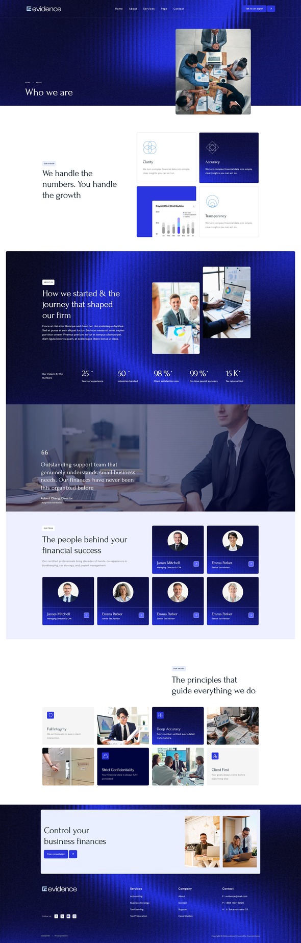 Evidence - Accounting, Tax & CPA Service Elementor Template Kit