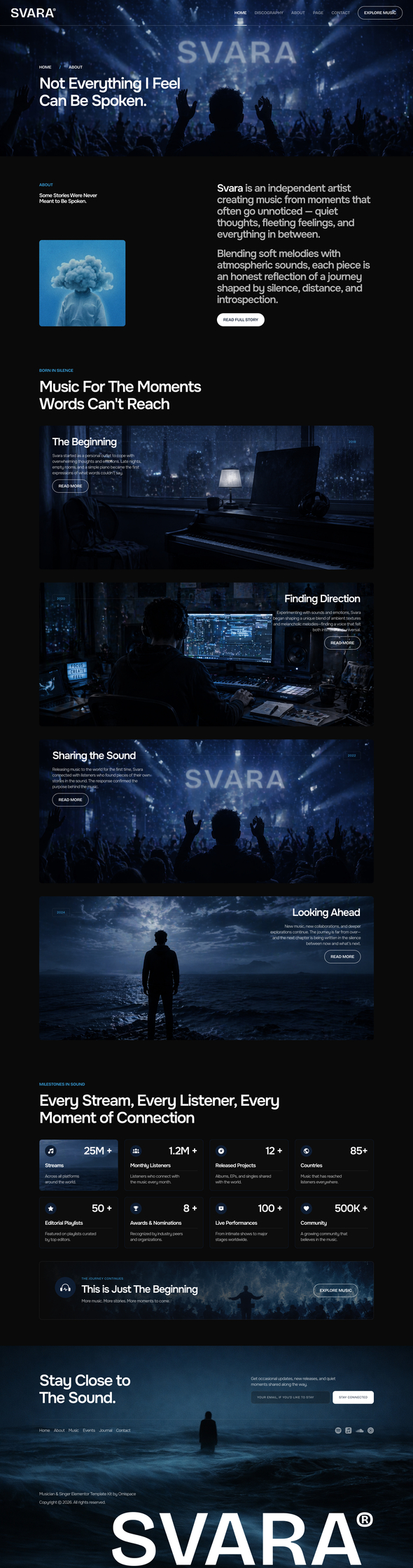 Svara - Musician & Singer Elementor Template Kit